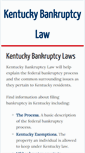 Mobile Screenshot of kentuckybankruptcy.info